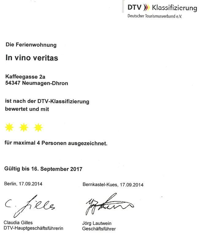 Ferienwohnung In Vino Veritas Neumagen-Dhron Esterno foto